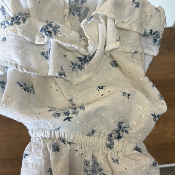 Floral Ruffle White Top - Picture 5 of 5